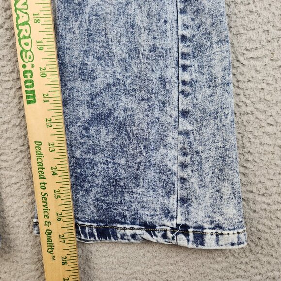Womens Slim Fit High Rise Flare Leg Jeans Size 5/27 Blue Acid Wash Stretch Denim - Picture 6 of 11